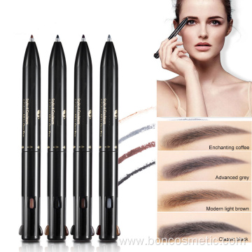 Waterproof Rotatable Pressed 4 in 1 Eyebrow Pencil